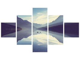 5-piece-canvas-print-mountain-reflection