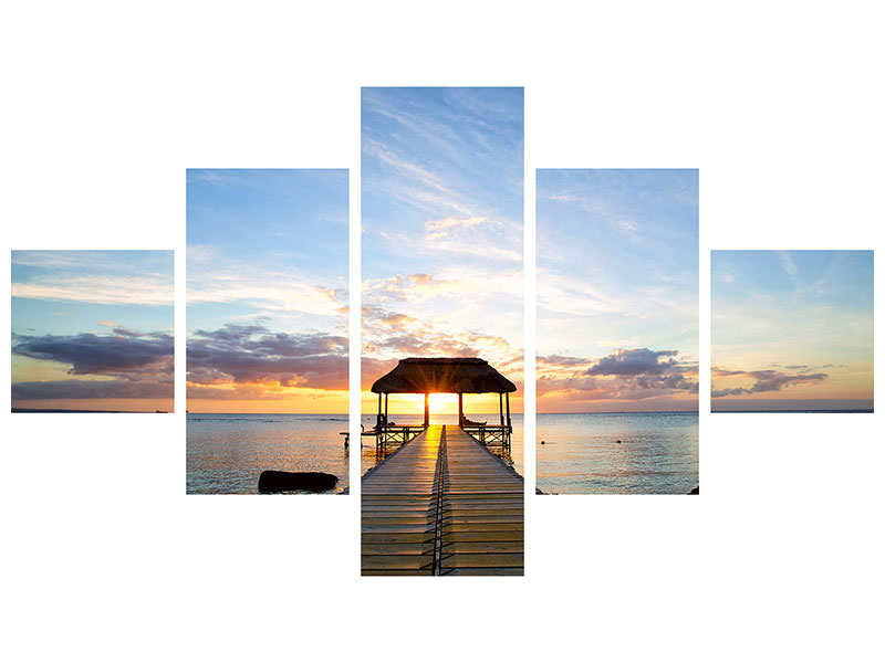 5-piece-canvas-print-romance-in-mauritius