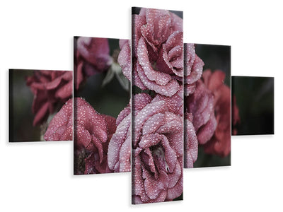 5-piece-canvas-print-romantic-roses