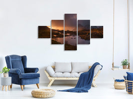 5-piece-canvas-print-sunrise-over-lofoten