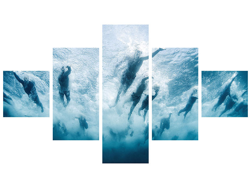 5-piece-canvas-print-swim