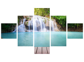 5-piece-canvas-print-terrace-at-the-waterfall