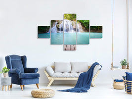 5-piece-canvas-print-terrace-at-the-waterfall