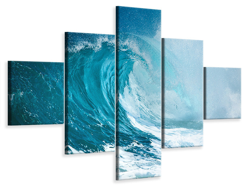 5-piece-canvas-print-the-perfect-wave