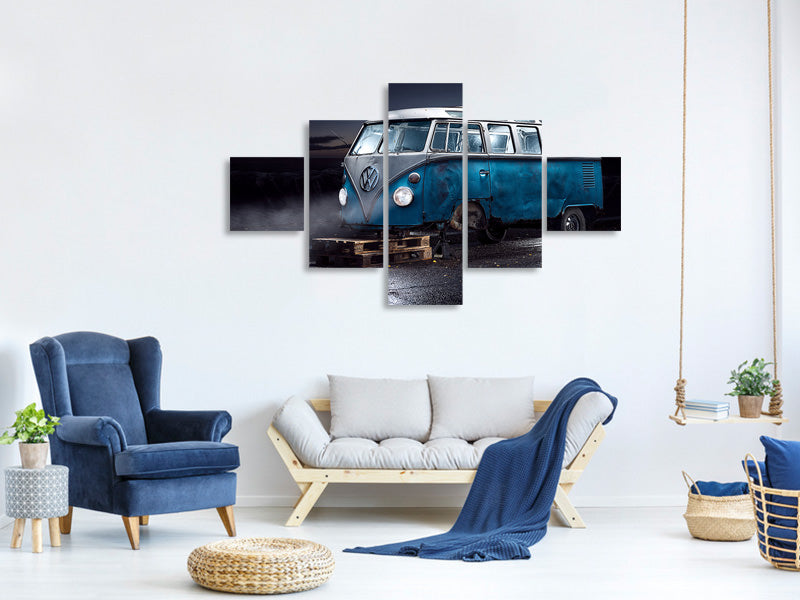 5-piece-canvas-print-vw-kleinbus