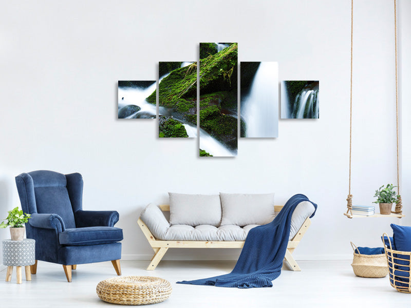 5-piece-canvas-print-wild-waterfall