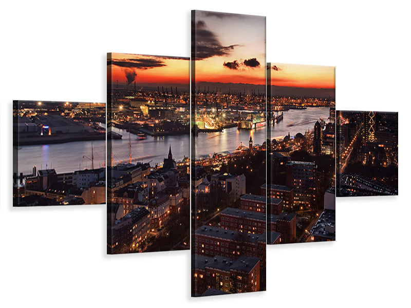 5-piece-canvas-print-wintersunset