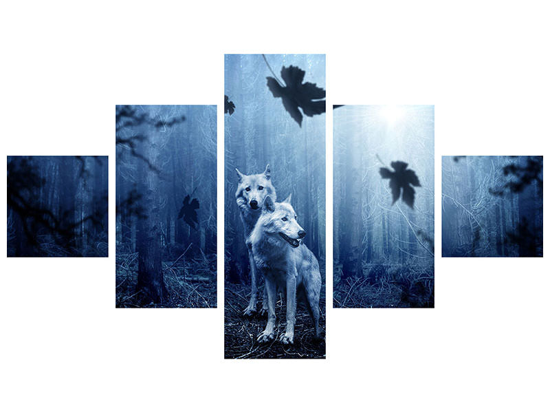 5-piece-canvas-print-wolf39s-couple