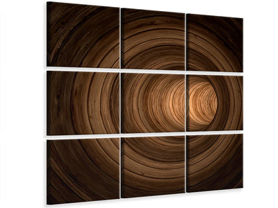 9-piece-canvas-print-abstract-tunnel