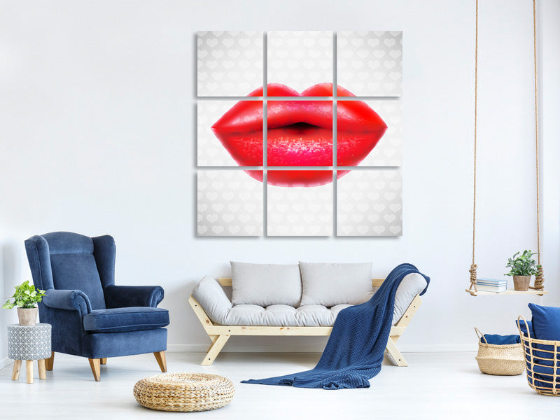 9-piece-canvas-print-kiss