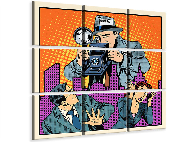 9-piece-canvas-print-pop-art-paparazzi