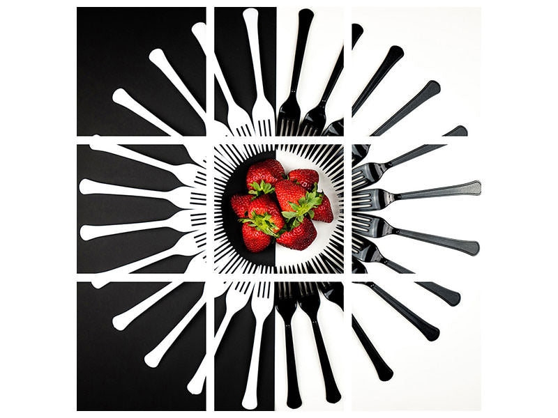 9-piece-canvas-print-strawberry-designs