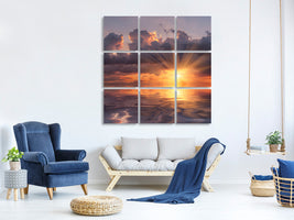 9-piece-canvas-print-thrilling-sunset