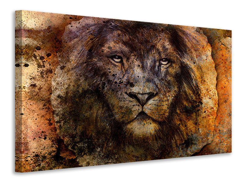 canvas-print-portrait-of-a-lion-ii