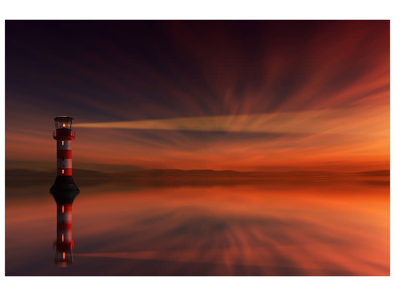 canvas-print-red-sky-at-the-lighthouse