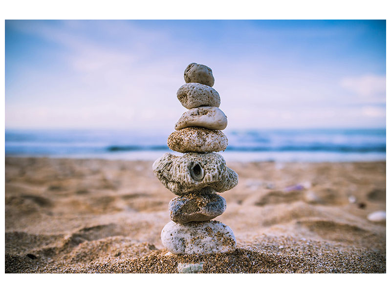 canvas-print-stone-pile-on-the-beach