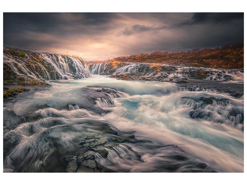 canvas-print-sunset-at-bruarfoss-x