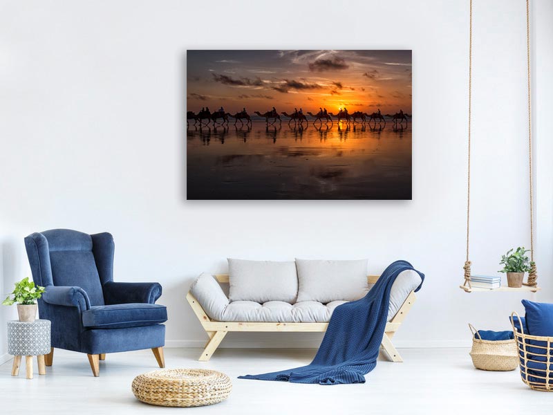 canvas-print-sunset-camel-safari-x