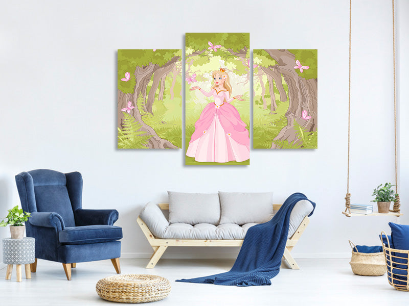 modern-3-piece-canvas-print-princess-in-the-wood