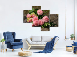 modern-4-piece-canvas-print-a-bouquet-of-roses