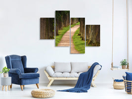 modern-4-piece-canvas-print-a-path-in-the-forest