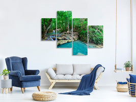 modern-4-piece-canvas-print-at-the-foot-of-erawan