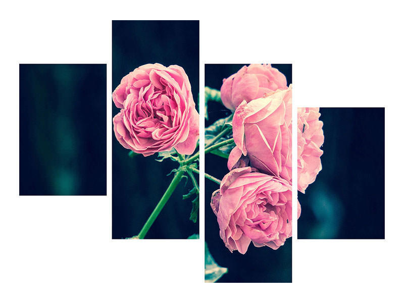 modern-4-piece-canvas-print-beautiful-pink-roses