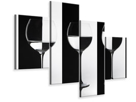 modern-4-piece-canvas-print-black-and-white-iv