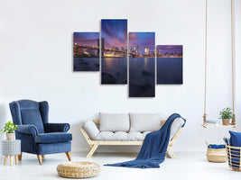 modern-4-piece-canvas-print-brooklyn-dusk