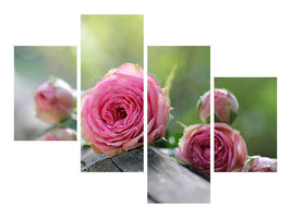 modern-4-piece-canvas-print-bush-roses