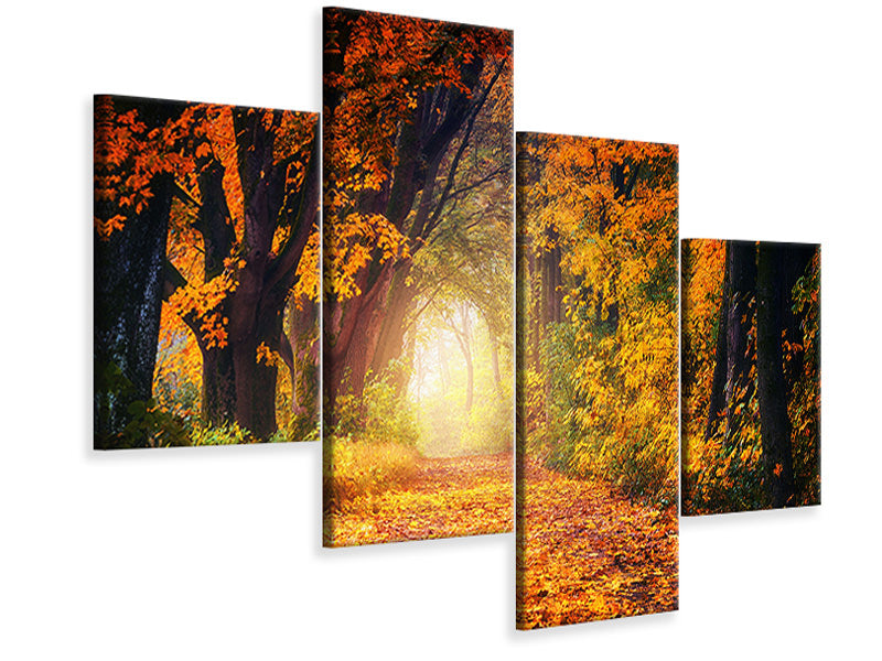 modern-4-piece-canvas-print-forest-walk