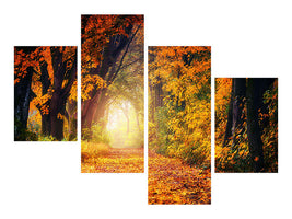 modern-4-piece-canvas-print-forest-walk