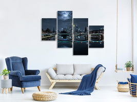 modern-4-piece-canvas-print-frankfurt-at-full-moon