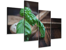 modern-4-piece-canvas-print-fresh-basil-xl