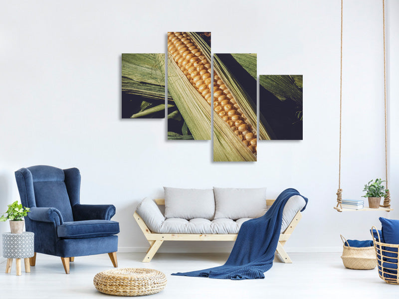 modern-4-piece-canvas-print-fresh-sweetcorn