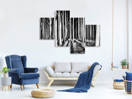 modern-4-piece-canvas-print-ghost-forest