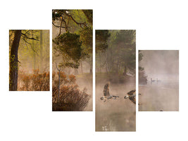 modern-4-piece-canvas-print-goose-fight