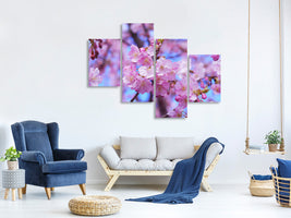 modern-4-piece-canvas-print-gorgeous-cherry-blossom