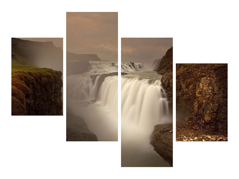 modern-4-piece-canvas-print-gullfoss-iii