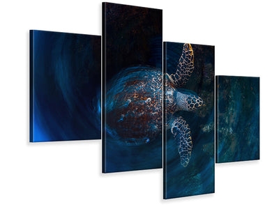 modern-4-piece-canvas-print-hawksbill-sea-turtle