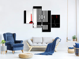 modern-4-piece-canvas-print-just-red