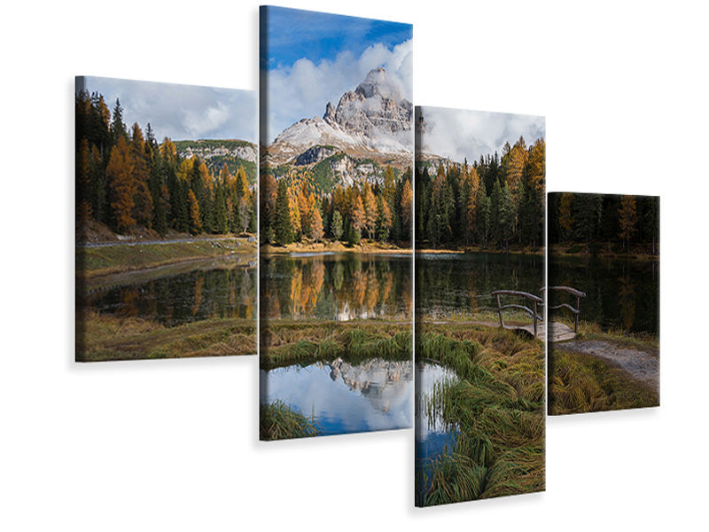 modern-4-piece-canvas-print-lake-antorno