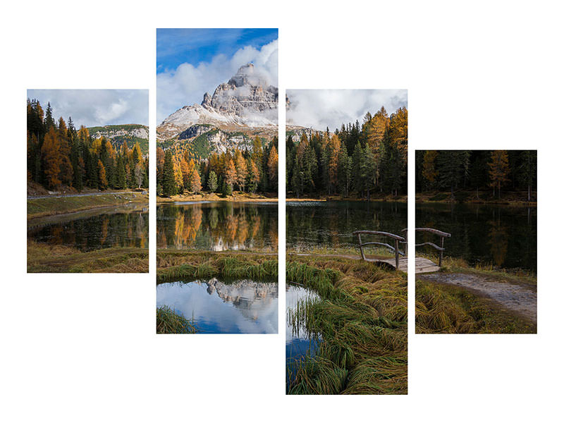 modern-4-piece-canvas-print-lake-antorno