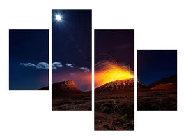 modern-4-piece-canvas-print-lava-flow-with-the-moon