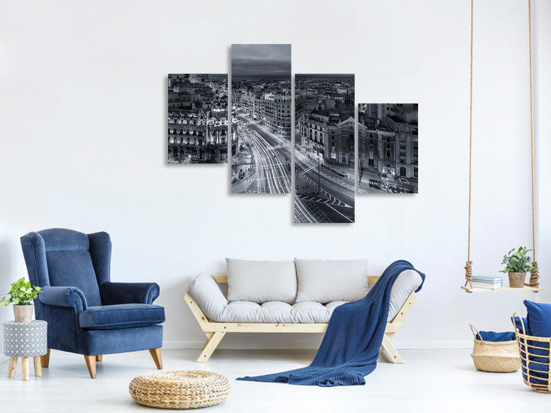 modern-4-piece-canvas-print-madrid-city-lights