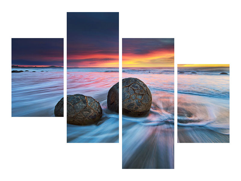 modern-4-piece-canvas-print-moeraki-boulders-ii