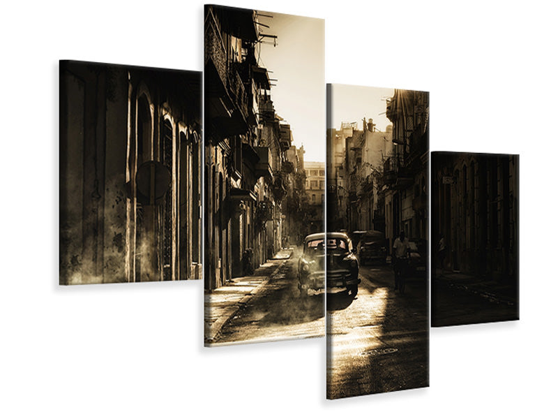 modern-4-piece-canvas-print-mystic-morning-in-havana