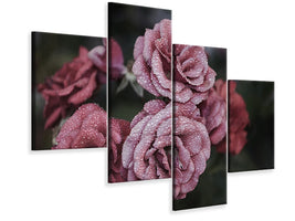 modern-4-piece-canvas-print-romantic-roses