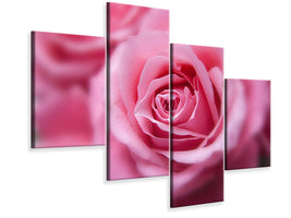 modern-4-piece-canvas-print-roses-macro