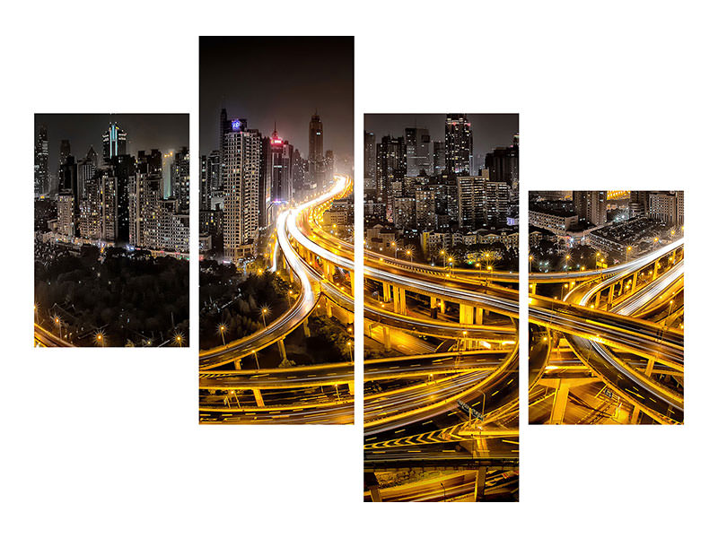 modern-4-piece-canvas-print-shanghai-at-night